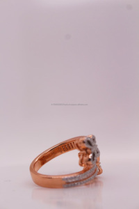 Anillo de compromiso de plata de ley 925 con moissanita, diseño de mariposa, engaste pavé, corte baguette, joyería romántica para mujer, ideal para regalo - Product Image 2