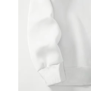 Sudadera de hombre con media cremallera, tejido de mezcla de algodón grueso, cuello alto con cremallera corta, jersey cálido de ajuste relajado, ropa de invierno OEM - Product Image 3
