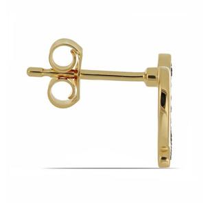 Pendientes de Oro Blanco Sólido de 14k con Diamantes Azules de Laboratorio con Corte Rosa, Diamantes Redondos Brillantes de Doble Corte, Joyería Fina - Product Image 2