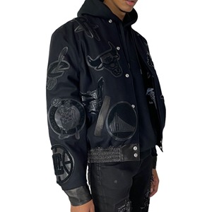 Chaqueta de Cuero COLLAGE Negra, Estilo Urbano, Resistente al Viento, Ecológica - Product Image 4