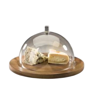 ฐานวางเค้กทรงกลมพร้อมโดมแก้ว ท็อปไม้ ฐานโลหะ งานแฮนด์เมด สำหรับจัดแสดงขนมหวาน ตกแต่งบ้าน ร้านเบเกอรี่ และงานอีเว้นท์ - Product Image 4
