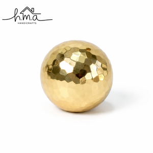 Hand Hammered Solid Brass Ball Cabinet <b>Knob</b> Polished Gold Finish <b>Decorative</b> <b>Drawer</b> <b>Knob</b> for Kitchen Cabinet Wardrobe Furniture - Product Image 1