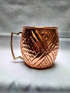 Taza Moscow Mule FAIZA CRAFT Ecológica de 500 ml, Diseño Clásico Martillado en Cobre, Superficie Pulida, Juego de Regalo para Restaurantes - Product Image 6