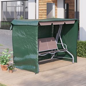 Copertura Impermeabile Verde Scuro per Dondolo da Giardino 85 x 61 x 59 Pollici, Protezione per Dondolo a 3 Posti da Esterno - Product Image 2