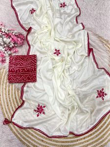 Sari indien de créateur Chinon, best-seller, avec broderie Jari, tenue ethnique, le plus tendance, export, avec blouse exclusive, boutique exclusive - Product Image 2