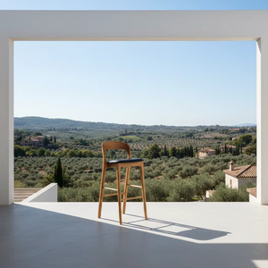 เก้าอี้บาร์ไม้สักคุณภาพพรีเมียม งานแฮนด์เมด ทนทาน เป็นมิตรกับสิ่งแวดล้อม รุ่น Xillo  ตกแต่งแบบธรรมชาติ สไตล์โมเดิร์น เหมาะสำหรับโรงแรม คาเฟ่ รีสอร์ท และโครงการต่างๆ - Product Image 5