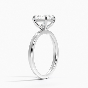 Anillo BOJ con Corte Princesa 73, Plata 925, Halo de Diamantes, Solitario con Piedra de 2ct, Color D, VVS1, Moissanita Certificada GRA, Precio Bajo - Product Image 2