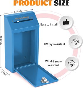 Boîte de réception de courrier moderne pour propriétés commerciales, pour usage postal, construction métallique durable et antirouille, taille et couleur personnalisables - Product Image 4