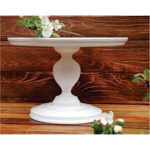 Custom White Wooden Round <b>Cake</b> <b>Stand</b> Pedestal Dessert Display Holder Platter Table Server for Wedding Birthday Events <b>Cake</b> <b>Stand</b> - Product Image 1