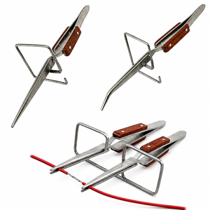 Ensemble de pinces à souder avec support, droites et courbées, et dissipateur de chaleur, outil de soudure de précision ZetomedPro - Product Image 5