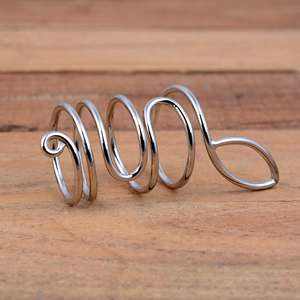 SHYAM JEWELRS Anillo de Lujo de Plata de Ley 925 con Diseño Floral, Ajustable, para Soporte de Articulaciones y Alivio de Artritis - Product Image 1