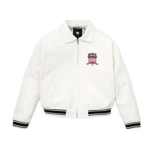 Chaqueta Avirex de Cuero Personalizada con Bordado de Alta Calidad, Diseño Casual Ecológico con Logotipo Frontal, Impermeable y Transpirable - Product Image 6