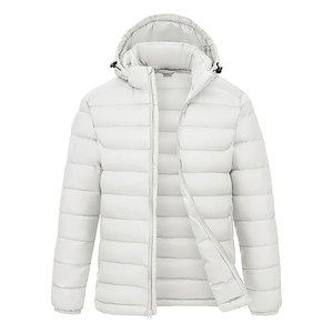 Veste matelassée isolante pour homme, directement de l'usine, avec capuche amovible, tissu léger résistant à l'eau, ourlet ajustable - Product Image 1