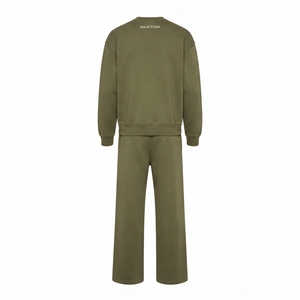 Conjunto Deportivo para Hombre en Verde Oliva, Sudadera con Cuello Redondo y Pantalones Jogger, Traje de Dos Piezas, Ropa Casual de Calle y para Estar en Casa - Product Image 4