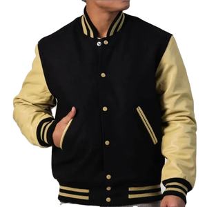 Chaqueta de Equipo, Chaqueta Varsity Lisa Personalizada con Letras, Chaquetas Varsity de Algodón para Hombre, Chaquetas Varsity Clásicas para Hombre, Chaquetas Varsity Lisas al por Mayor, Chaquetas Varsity Cortas - Product Image 1