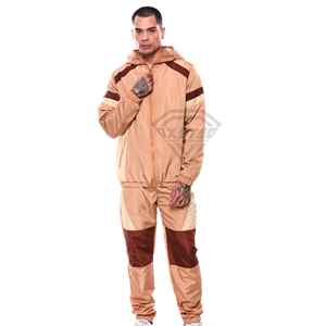 Custom Tracksuit Men Windbreaker Set Retro Paneled Hooded <b>Jacket</b> Joggers Lightweight Athletic Streetwear Clothing Manufacturer - Product Image 5