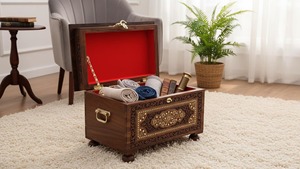 Heritage Inspired Designer Wooden Organizer <b>Storage</b> <b>Box</b> Perfect <b>For</b> Home <b>Decor</b> Or Clothes Documents And Keepsakes Use From India - Product Image 1