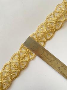 Customized Color Sequin Embroidery Lace Trim Border 100% Polyester Traditional Style Wholesale - Product Image 2