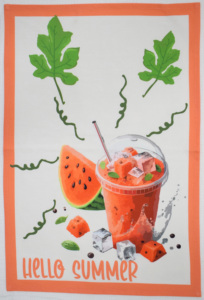 Paño de Cocina de Lino 100% al por Mayor con Estampados Coloridos de Frutas y Motivos Festivos, Paño de Cocina Premium - Product Image 4