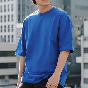 T-shirt décontracté, couleur, logo personnalisé T-shirt simple uni Vente en gros T-shirt confortable 100% coton T-shirt pour homme coupe ample - Product Image 2