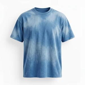 Nueva Camiseta de Alta Calidad al por Mayor, Estilo Vintage, Corte Cuadrado, Desgastada, con Efecto Descolorido por el Sol, Lavado Ácido, 100% Algodón Transpirable para Hombre, Unisex - Product Image 1