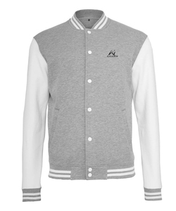 Chaqueta Universitaria para Hombre, Estilo Letterman Vintage Gris, Fabricante OEM para Marcas de Ropa Urbana 2026 - Product Image 1