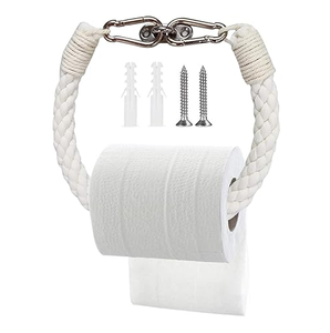 Home Storage <b>Rope</b> <b>Toilet</b> Paper <b>Roll</b> <b>Holder</b> Metal Hanger Hook Wall Storage <b>Rope</b> Tissue <b>Roll</b> <b>Holder</b> - Product Image 5