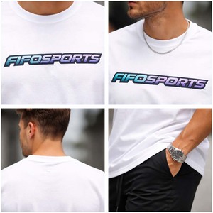 เสื้อยืดผู้ชายผ้าฝ้ายถักสีตามสั่ง ทรงโอเวอร์ไซส์ สปอร์ต แห้งเร็ว ระบายอากาศดี สำหรับฤดูร้อน - Product Image 6
