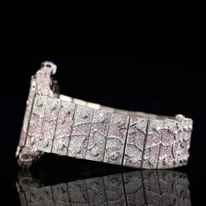 Reloj de Diamantes Cultivados en Laboratorio de Alta Calidad, Totalmente Nuevo, con Incrustaciones de Diamantes Incoloros para Hombre, Precio al por Mayor de la Mejor Calidad - Product Image 5