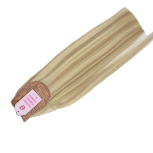 Cola de caballo cabello humano vietnamita recto doble dibujado extensiones de cabello al por mayor sin enredos de desprendimiento - Product Image 3