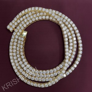 Collier Premium en Moissanite VVS 6MM Taille Émeraude Plaqué Or 18K, Chaîne à Maillons, Bijou Hip Hop de Luxe pour Hommes et Femmes, Cadeau - Product Image 6