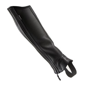Heavy Duty Leather Horse Riding <b>Chaps</b> Adjustable Equestrian <b>Half</b> <b>Chaps</b> Professional Horseback Riding Protective Leg Covers - Product Image 5