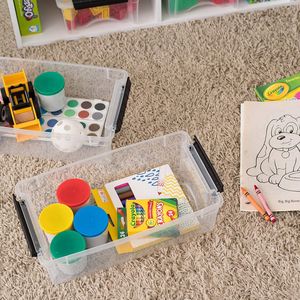 Set di 10 Contenitori Impilabili in Plastica da 6 Qt con Coperchi, Senza BPA e Prodotti negli USA, Soluzione Organizzativa Trasparente con Chiusure Resistenti - Product Image 5