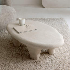 โต๊ะกาแฟสีขาววานดานา นิมบัส มิรา ทำจากไม้ลายคอนกรีต - Product Image 1