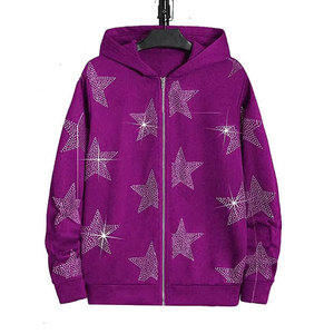 Venta Directa de Fábrica: Sudaderas con Cremallera y Pedrería para Hombre, Novedad Invierno 2026, 100% Algodón, Secado Rápido, Transpirables, para Uso en Exteriores - Product Image 1