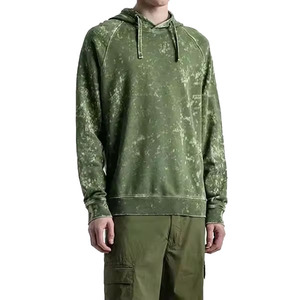 เสื้อฮู้ดดี้ผู้ชายสีสวยแบบย้อมสีเอซิด ซิปหน้า ผ้าฝ้ายฟลีซ 100% ปักโลโก้ตามสั่ง สไตล์สตรีทใหม่ล่าสุด - Product Image 2