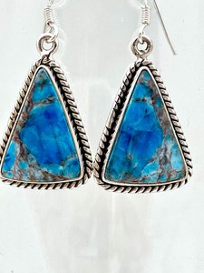 Blue Apatite Sterling <b>Silver</b> Vintage <b>Earrings</b> Handmade Gemstone Jewelry Elegant Women's Gift for <b>Wedding</b> Party Engagement - Product Image 6