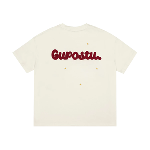 Unisex 280GSM Boxy T-Shirt by Local Brand 'STAR' Embroidered <b>Wool</b> <b>Cotton</b> for Teenagers Plus Size Men and Women - Product Image 3