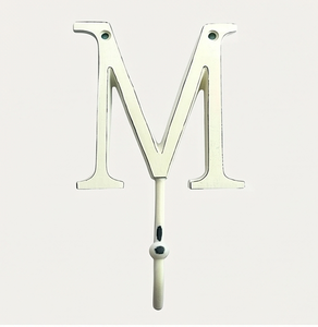 Premium Metal Letter M Wall <b>Hook</b> Minimalist Design Rust Resistant Single <b>Hook</b> For Clothing Storage Elegant Home Decor - Product Image 1