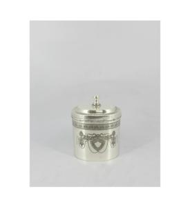 Conteneur de rangement moderne de luxe en métal électroplaqué avec corps texturé, polyvalent, 150 ml, pour cuisine et salle à manger - Product Image 4