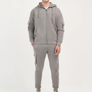 ชุดวอร์มสีเหลืองแบบ unisex แจ็คเก็ตซิปแขนยาวพร้อมกางเกงขายาว ดีไซน์สปอร์ตสีพื้น ระบายอากาศได้ดี เหมาะสำหรับใส่ในฤดูใบไม้ร่วง สำหรับผู้ใหญ่ ทรงปกติ - Product Image 5