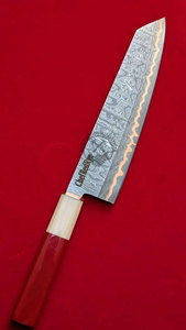 Couteau de Chef Ambidextre Multi-Usages de 8 Pouces en Acier Damas Cuivré de Style Japonais, Édition Neuve, Fait Main, de Luxe, Vente en Gros - Product Image 4