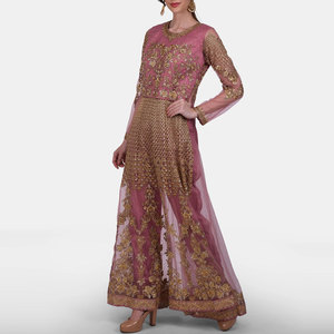 Robe de soirée élégante à manches longues pour femme, robe maxi plissée pour célébration du soir, robe de fête tendance pour femme - Product Image 3
