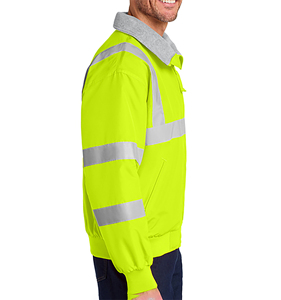 เสื้อกั๊กนิรภัยสะท้อนแสงแบบกันน้ำ ANSI Class 1 สำหรับฤดูหนาว พร้อมไฟ LED กระพริบ ผลิตจากโพลีเอสเตอร์ สำหรับงานก่อสร้าง รักษาความปลอดภัย และงานอื่นๆ  สามารถปรับแต่งได้ - Product Image 4