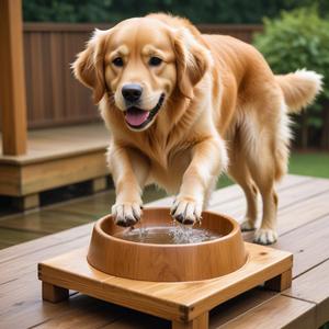 Bol en bois surélevé réglable en hauteur prix d'usine direct mangeoire pour animaux de compagnie en bois avec support acheter auprès de l'exportateur indien - Product Image 2