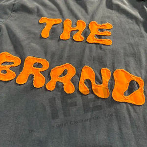 T-shirt Homme Personnalisé 2026 en Coton Lourd 100% Coton, Style Vintage, Broderies Effet Vieilli, Patchs et Lavage Acide - Product Image 2