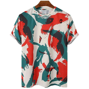 เสื้อยืดคอกลมผู้ชายแบบซับลิเมชั่น ระบายอากาศ แห้งเร็ว 100% โพลีเอสเตอร์ สำหรับเล่นกีฬา วิ่ง ออกกำลังกาย รับออกแบบลายตามสั่ง คุณภาพสูง - Product Image 1