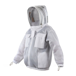 Pink Kids Beekeeping Jacket 3-Layer Ventilated Mesh Fencing Veil Hood Elastic Waist Thumb Loop OEM Wholesale Beekeeping <b>Suit</b> - Product Image 6