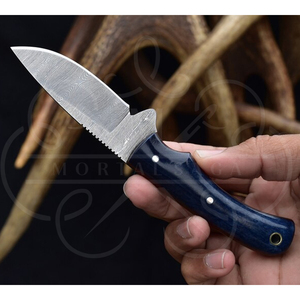 Couteau de chasse artisanal en acier Damas, manche en Micarta et bois de jute, couteau de survie Bushcraft à lame pleine, fournisseur OEM - Product Image 3