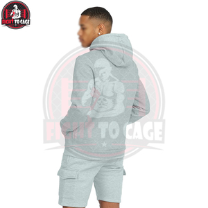 Conjunto de 2 Piezas de Sudadera con Capucha y Pantalones Cortos Casuales para Hombre, Diseño Único Totalmente Personalizado, Alta Calidad, Transpirable, Otoño 2026 - Product Image 3